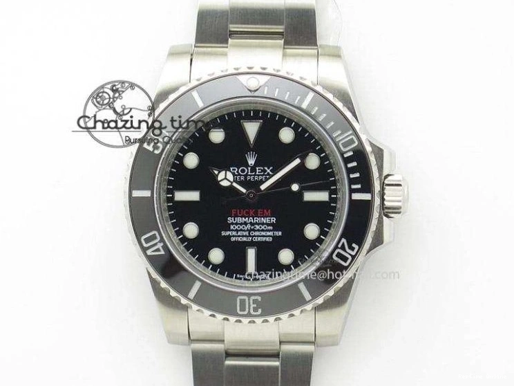 0411 Bold Submariner DIW Sandblasted VSF 1:1 Best Edition Orange Ceramic Bezel Orange Black Dial on SS Bracelet VS 2053